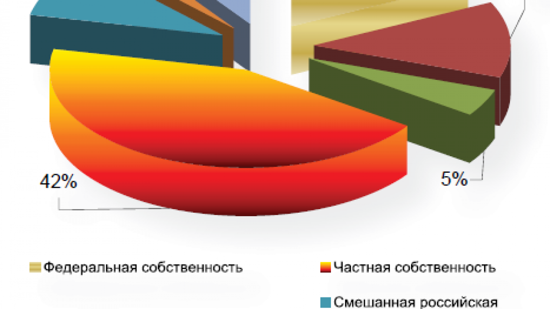 Личная собственность в рф. Собственность на диаграмме. Структура собственности в РФ. Соотношение государственной и частной собственности. Статистика частной собственности.